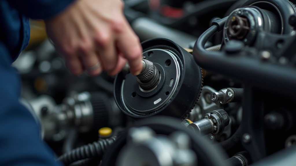 Timing belt installation work